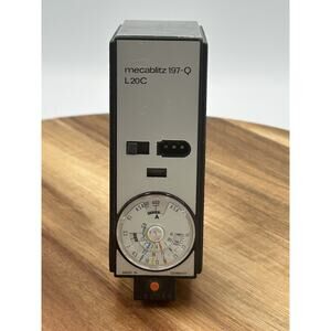 Vintage METZ Mecablitz 197-Q L20C Camera Flash ASA Dial Made in Germany 1970s